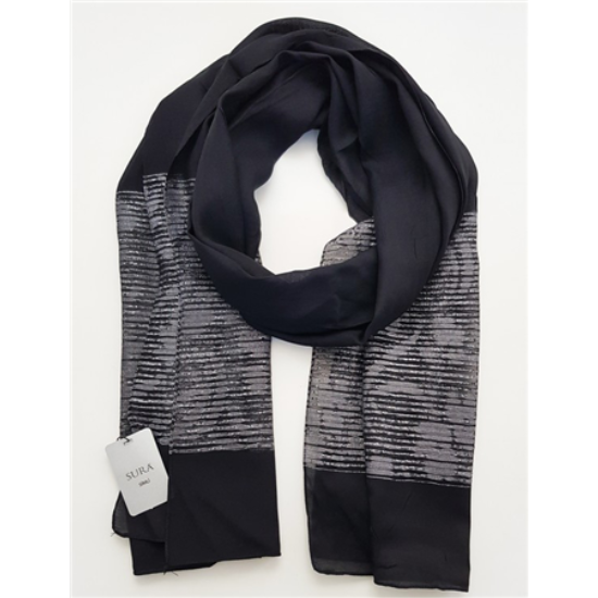 SURA SİMLİ ŞAL % 59 Viskon % 23 Poliyester % 18 Sim 70*180 cm