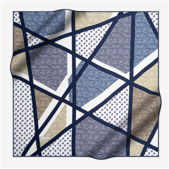 7889230-321 Pierre Cardin İpek Krep Saten Eşarp 90X90 cm %100 İpek Eşarp